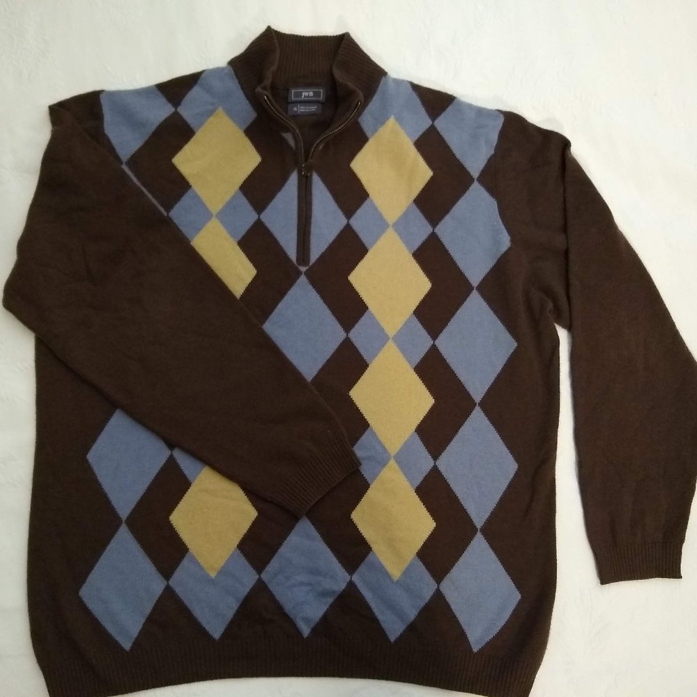 JWN John W. Nordstrom Xl Cashmere Argyle Sweater
